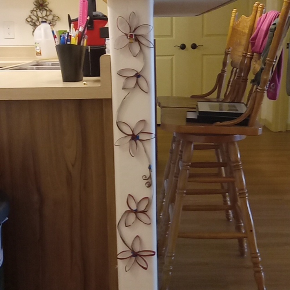 Toilet paper roll wall art